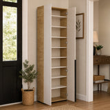 Pantofar Adore Porto, 10 rafturi, Stejar - Bej, 72x210x34 cm