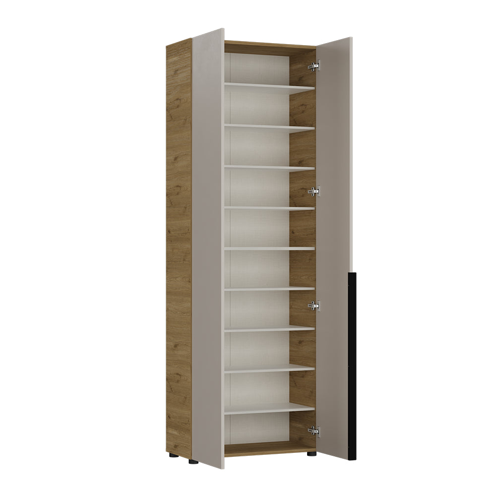 Pantofar Adore Porto, 10 rafturi, Stejar - Bej, 72x210x34 cm