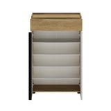 Pantofar Adore Porto, 2 usi, 1 sertar si 5 rafturi, Stejar - Bej, 72x111x34 cm