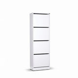 Pantofar Adore Compact XL, 16 Perechi, 4 Compartimente, Alb - Natur, 51x157x26 cm - Alb