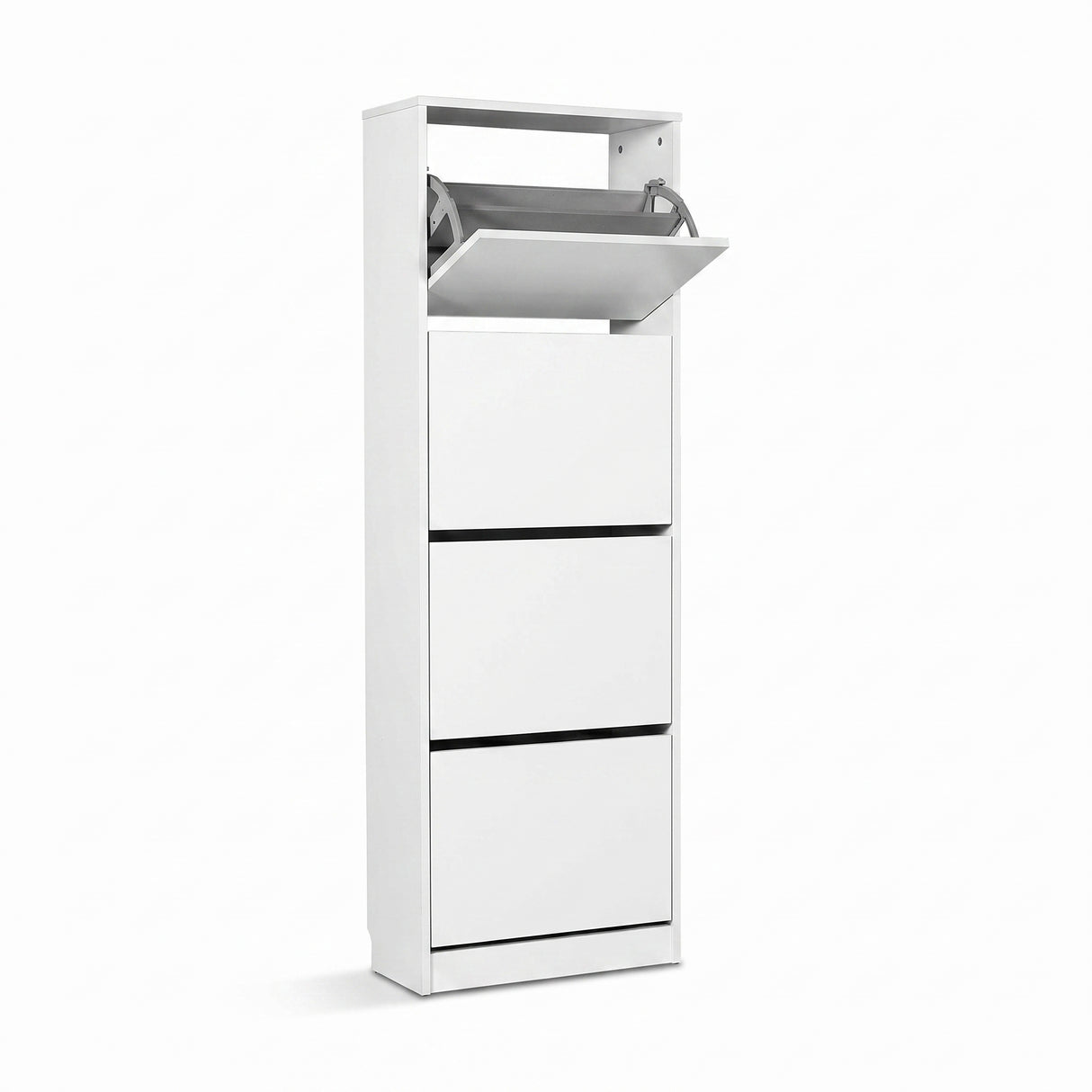 Pantofar Adore Compact XL, 16 Perechi, 4 Compartimente, Alb - Natur, 51x157x26 cm - Alb