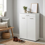 Dulap Multifuncțional pentru Hol, Baie sau Bucătărie, 2 Uși, 1 Sertar, 73 x 108 x 35 cm - Alb