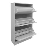 Pantofar cu functie de organizare Savaz, Lemn, Alb, 60x24x114 cm, imagine suplimentara