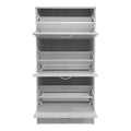 Pantofar cu functie de organizare Savaz, Lemn, Alb, 60x24x114 cm, detaliu produs
