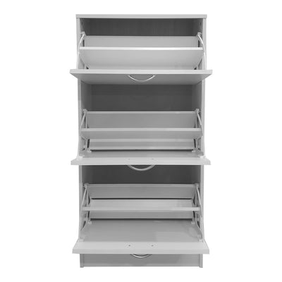Pantofar cu functie de organizare Savaz, Lemn, Alb, 60x24x114 cm, detaliu produs