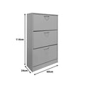 Pantofar cu functie de organizare Savaz, Lemn, Alb, 60x24x114 cm, foto produs