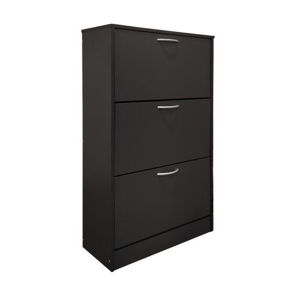 Pantofar cu rafturi Savaz, metal și lemn, Antracit, 60x24x114 cm