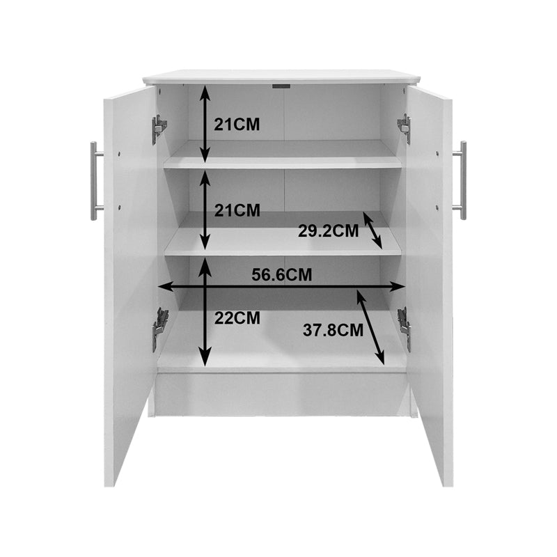 Pantofar for 6 pairs, Alb - Sonoma-Alb, 60x40x80 cm - Alb