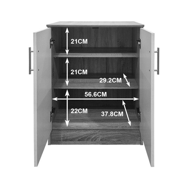 Pantofar for 6 pairs, Alb - Sonoma-Alb, 60x40x80 cm - Sonoma-Alb