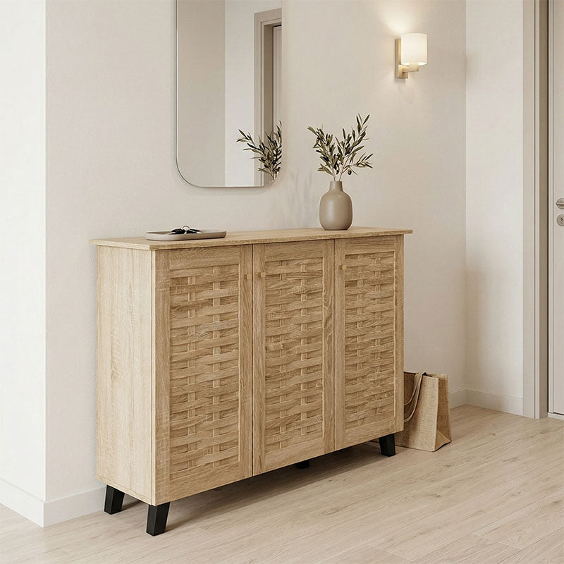 Pantofar Mantam, pentru 16 perechi, Sonoma, 116x34x87 cm