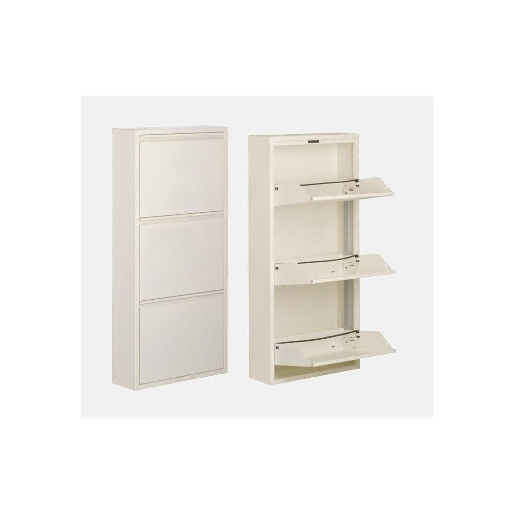 Pantofar Miko, 3 compartimente, 50x103x15 cm - Alb