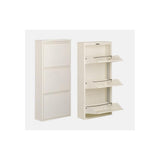 Pantofar Miko, 3 compartimente, 50x103x15 cm - Alb