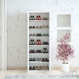 Pantofar Sante Pakketo, sonoma - maro - nuc - alb - antracit, 60x37x183 cm - Alb
