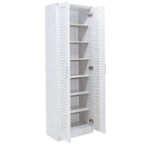 Pantofar Sante Pakketo, sonoma - maro - nuc - alb - antracit, 60x37x183 cm - Alb
