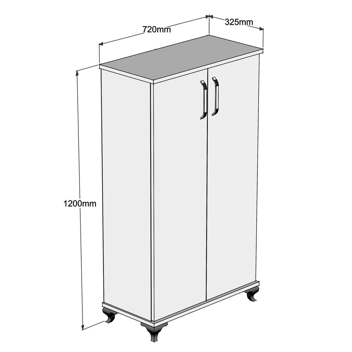 Pantofar Tas, Nuc, 72x120x32,5 cm