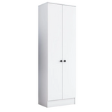 Pantofar Vivre cu 6 rafturi, Alb - Nuc, 60x183x38 cm - Alb
