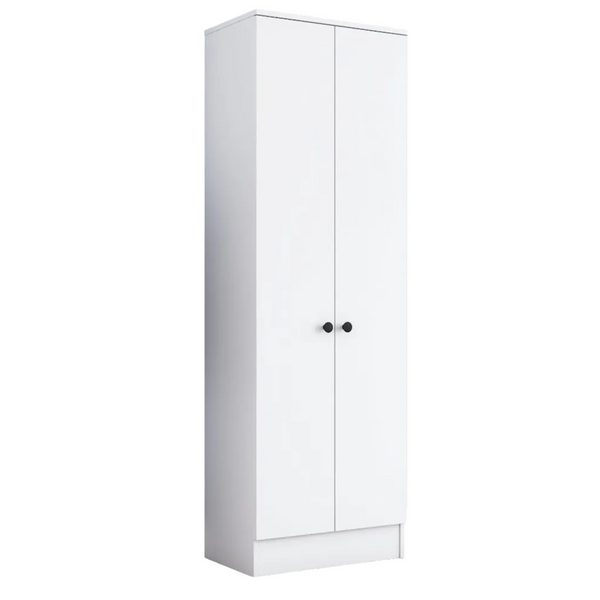 Pantofar Vivre cu 6 rafturi, Alb - Nuc, 60x183x38 cm