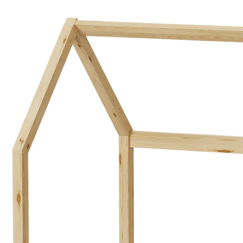 Pat bebe Bendina de tip Montessori cu sertar din lemn de pin, Natural, 70x140 cm, foto produs 9