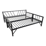 Canapea-Pat cu functie dubla Remmie, metal, Alb, 90x190 cm - Negru