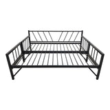Canapea-Pat cu functie dubla Remmie, metal, Alb, 90x190 cm - Negru