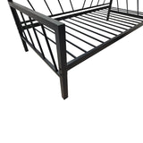 Canapea-Pat cu functie dubla Remmie, metal, Alb, 90x190 cm - Negru