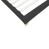 Pat confortabil Nevil cu picioare din lemn, Stil Modern, Material Textil, Antracit, 90x190 cm, perspectiva suplimentara