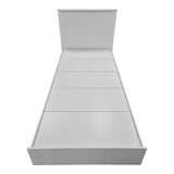 Pat single Athos, Lemn, Sonoma-Antracit, 90x190 cm - Alb