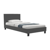 Pat cu funcție Nevil, Stil Modern, Material Textil Antracit, Picioare Lemn, Negru, 90x190 cm, imagine suplimentara