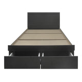 Pat cu sertar Olympus, lemn, Wenge, 140x200 cm