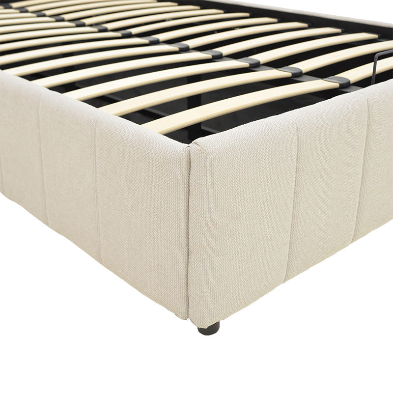 Pat cu spatiu de depozitare Snuggle, Bej, 120x200 cm - Bej