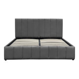 Pat cu spatiu de depozitare Snuggle, Catifea, Antracit - Gri, 160x200 cm - Antracit