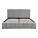 Pat cu spatiu de depozitare Snuggle, Catifea, Antracit - Gri, 160x200 cm - Gri
