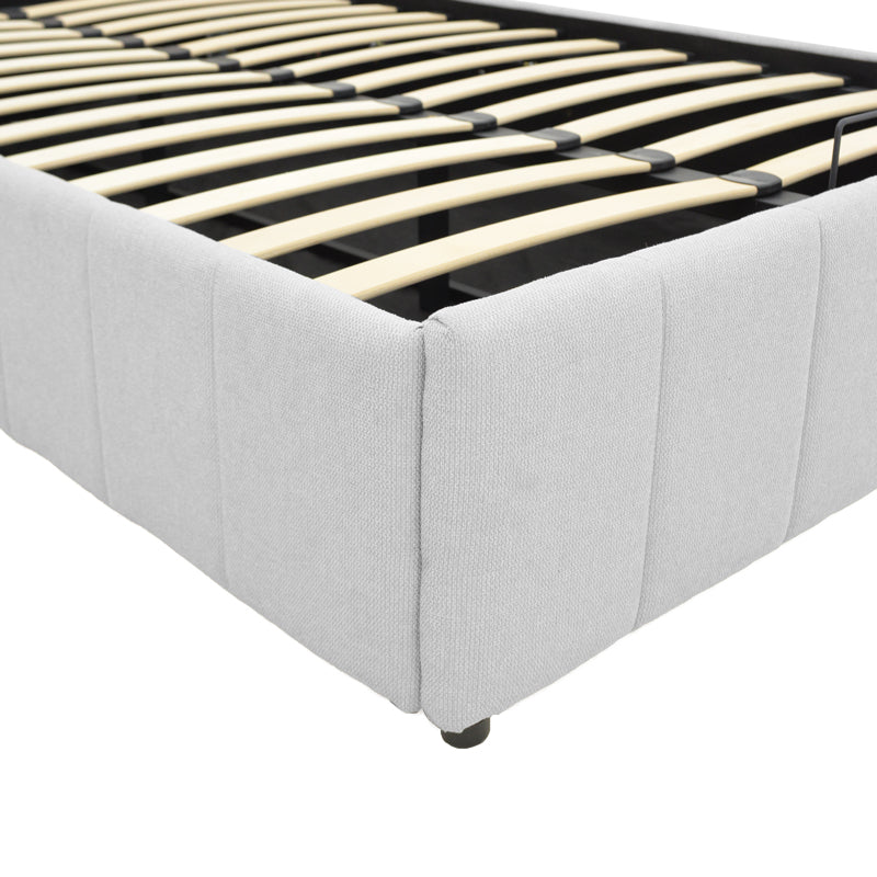 Pat cu spatiu de depozitare Snuggle, Bej, 120x200 cm - Gri