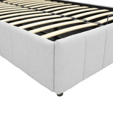 Pat cu spatiu de depozitare Snuggle, Bej, 120x200 cm - Gri
