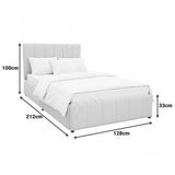 Pat cu spatiu de depozitare Snuggle, Bej, 120x200 cm - Gri