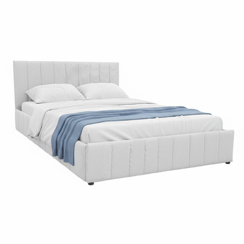 Pat cu spatiu de depozitare Snuggle, Gri, 160x200 cm - Gri