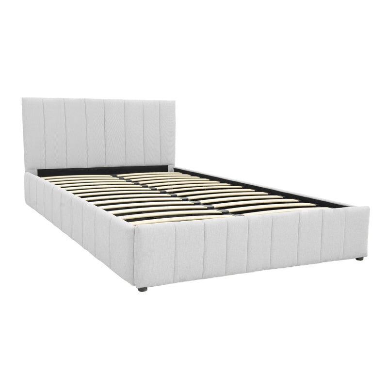 Pat cu spatiu de depozitare Snuggle, Gri, 160x200 cm - Gri