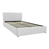 Pat cu spatiu de depozitare Snuggle, Gri, 160x200 cm - Gri