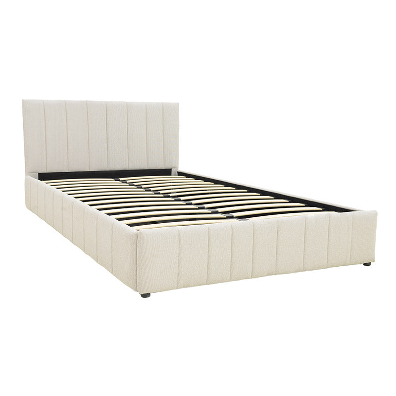 Pat cu spatiu de depozitare Snuggle, Gri, 160x200 cm - Bej