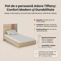 Pat de o persoană Adore Tiffany, Multicolor, 107x110x205 cm, detaliu produs