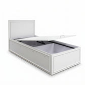 Pat de o persoana Adore Country cu loc de depozitare, 105 x 105 x 205 cm