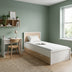 Pat de o persoana Adore London cu sertare, Alb, 113x103x204 cm, imagine suplimentara