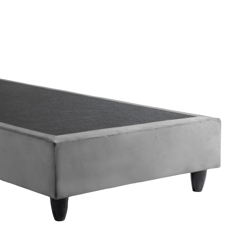Pat de o persoana Linteda din catifea, Antracit, 90x200 cm - Antracit