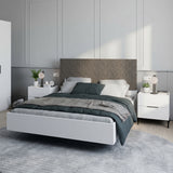 Pat dublu Adore Oryana, 171x120x206 cm - Alb