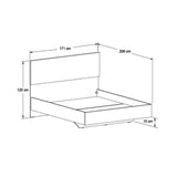 Pat dublu Adore Oryana, 171x120x206 cm - Alb