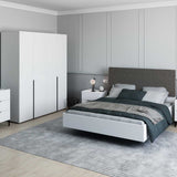 Pat dublu Adore Oryana, 171x120x206 cm - Alb