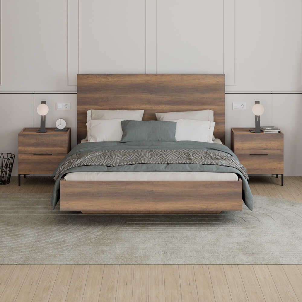 Pat dublu Adore Oryana, 171x120x206 cm - Nuc