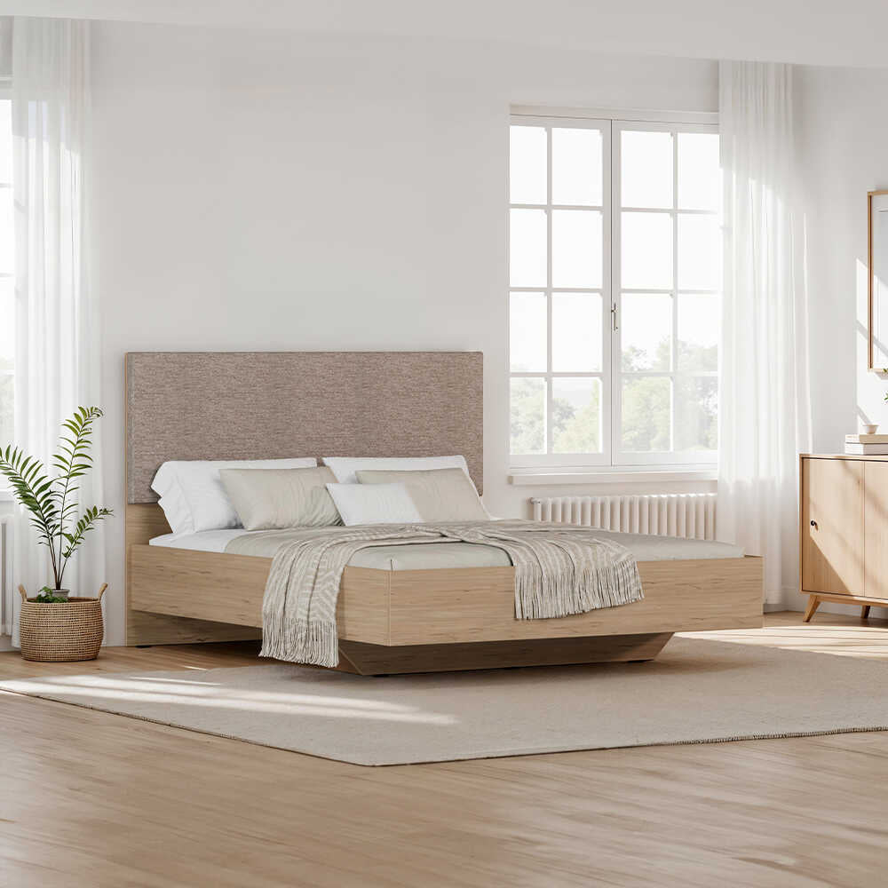 Pat dublu Adore Oryana, 171x120x206 cm - Stejar