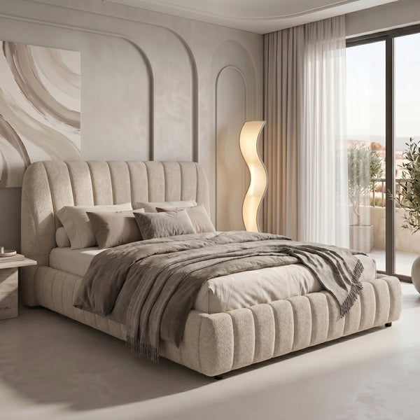 Pat dublu Double bed Leblank, Placaj, 160x200 cm