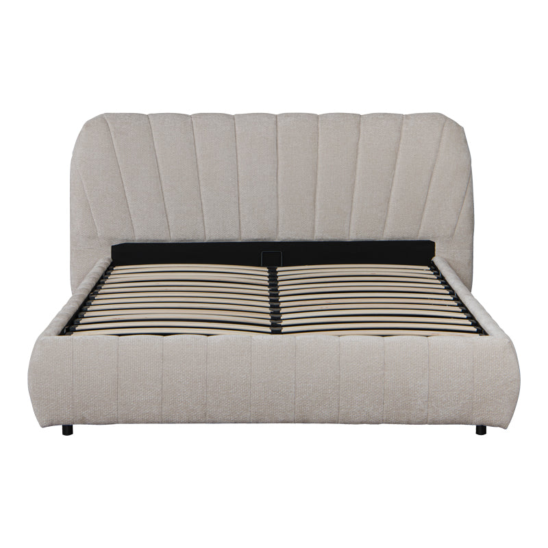 Pat dublu Double bed Leblank, Placaj, 160x200 cm - Bej